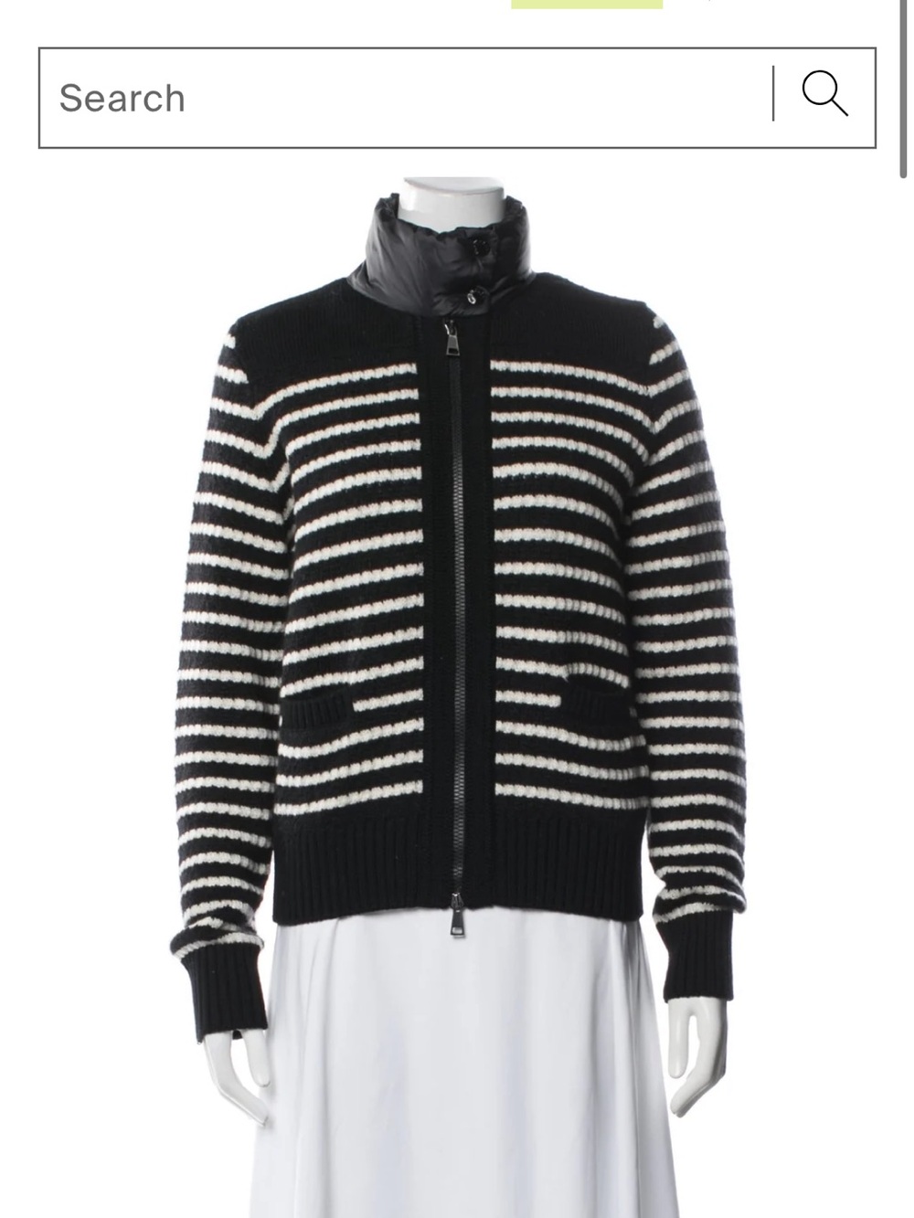 Authentic Moncler striped jacket S